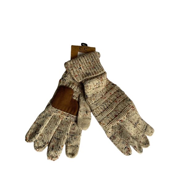 2 X C.C Exclusives SmartTips Touchscreen Women Gloves Leather Patch Texting Tech - Picture 4 of 10